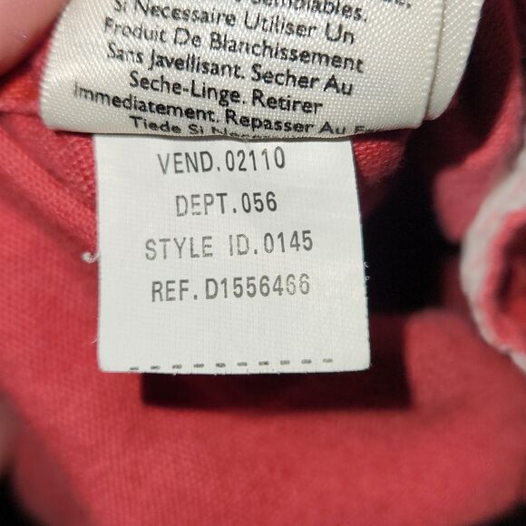 Eddie Bauer Authentic Outdoor Outfitter Pink Button-up Jacket Women L Linen - Picture 9 of 10